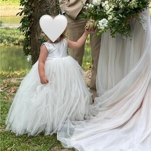 3T flower girl tulle dress